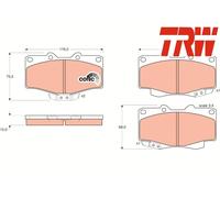 FRONT BRAKE PAD SET DISC BRAKE FITS: TOYOTA LAND CRUISER 4.2 TD /4.2 TD 24V /