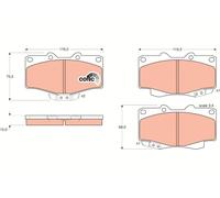 FRONT BRAKE PAD SET DISC BRAKE FITS: TOYOTA LAND CRUISER 4.2 TD /4.2 TD 24V /