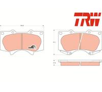 FRONT BRAKE PAD SET DISC BRAKE FITS: TOYOTA LAND CRUISER PRADO 4.0 V6 VVT-I /
