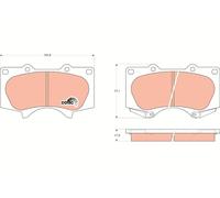 FRONT BRAKE PAD SET DISC BRAKE FITS: TOYOTA LAND CRUISER PRADO 4.0 V6 VVT-I /