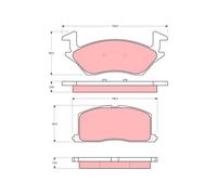 FRONT BRAKE PAD SET DISC BRAKE FITS: TOYOTA STARLET 1.3 12V CAT /1.5 D /1.0 /