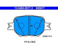 ATE Brake Pad Set 13.0460-5817.2 - Disc Brake for Mark II Estate 2.0 (2002-2007)
