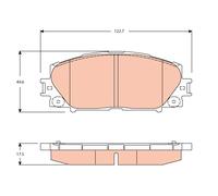FRONT BRAKE PAD SET DISC BRAKE FITS: TOYOTA YARIS SALOON 1.5 /1.3 4WD /1.0 /1