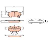 FRONT BRAKE PAD SET DISC BRAKE FITS: VAUXHALL CORSA MK IV 1.2/1.4/1.0/1.3 CDT