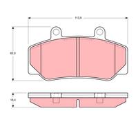 FRONT BRAKE PAD SET DISC BRAKE FITS: VOLVO 740 SALOON 2.3/2.4 DIESEL/2.3 TURB