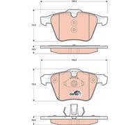 FRONT BRAKE PAD SET DISC BRAKE FITS: VOLVO V60 I 2.0 T/D3 / D4/D5/D5 AWD/T3/T