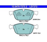 ATE 13.0470-7272.2 Brake pad set
