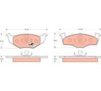 FRONT BRAKE PAD SET DISC BRAKE FITS: VW GOLF III 1.9 D/1.9 TD GTD/1.6/1.8/1.4
