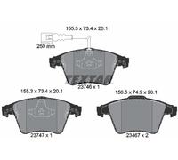 FRONT BRAKE PAD SET DISC BRAKE FITS: VW MULTIVAN T5 2.0/2.5 TDI/1.9 TDI/2.5 T