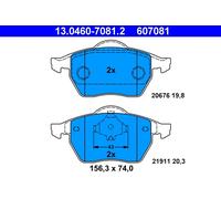 ATE 13.0460-7081.2 Brake pad set