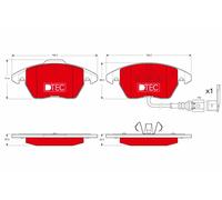 FRONT BRAKE PAD SET DISC BRAKE FITS: VW PASSAT B7 1.4 TSI/1.8 TSI/2.0 TSI/1.6