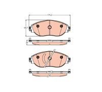 FRONT BRAKE PAD SET DISC BRAKE FITS: VW PASSAT B8 1.4 TSI/2.0 TDI/2.0 TDI 4MO