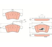 FRONT BRAKE PAD SET DISC BRAKE FITS: VW TRANSPORTER / CARAVELLE IV BUS 70B 70