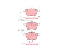 FRONT BRAKE PAD SET DISC BRAKE FITS: VW TRANSPORTER / CARAVELLE IV BUS 70B 70