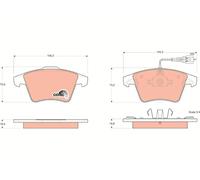 FRONT BRAKE PAD SET DISC BRAKE FITS: VW TRANSPORTER / CARAVELLE V BUS 2.0 TDI