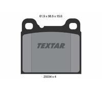 Brake Pad Set Front Fits Porsche Saab Talbot Triumph Vauxhall VW TEXTAR 2003402
