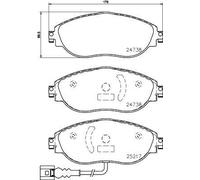 Front Brake Pad Set Fits Audi A3 Allstreet HELLA 8DB 355 021-971