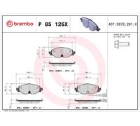 Front Brake Pad Set Fits Audi A3 Q2 Q3 TT Cupra Ateca Leon Seat Skoda VW BREMBO