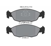Textar Car Brake Pad Front Dimensions 47.2mm x 140.3mm For Citroën 2182702