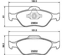 Front Brake Pad Set Fits Ford KA Fusion Puma HELLA 8DB 355 008-901