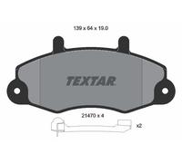 Textar Front Brake Pads 2147002 – Genuine OE Set of 4 w/ Accessories – Fits Ford Transit RWD
