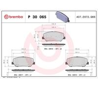 Front Brake Pad Set Fits Hyundai Genesis Grandeur i30 Veloster Kia Ceed BREMBO