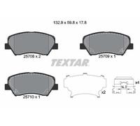 Textar Brake Pads 2570801 - Front Full Set of 4 with Accessories - Genuine OE - Fits Hyundai & Kia