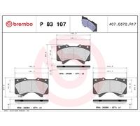 Brembo P83107 Brake Pads Set Front