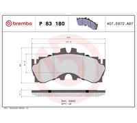 Brake Pads Set Front P83180 Brembo 0446511010 044651101079 0446511011 Quality