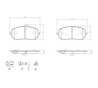P50152 Front Brake Pad Set 4x Pads Integrated Wear Indicator Braking By Brembo