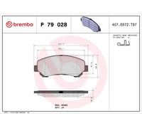 Brake pads P 79 028 BREMBO for NISSAN SUZUKI