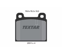 Textar Brake Pads 2001107 - Genuine OE Front Full Set of 4 for Porsche