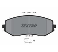 Textar 2434601 Disc Brake Pad Set Fits Suzuki