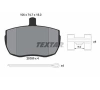 Front Brake Pad Set For Disc Brake Textar 2035908 Fits Alfa Romeo DAF Ford