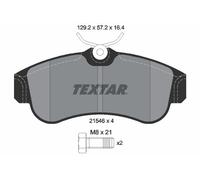 Textar Car Brake Pad Front Dimensions 57.5mm x 129.2mm For Nissan 2154601