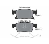 Brake Pads Full Set Of 4 Front 2234501 Textar Vauxhall