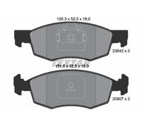 Textar Car Brake Pad Front Dimensions 52.5mm x 150.3mm-151.5mm For Fiat 2384201