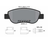 Front Brake Pad Set Not Prepared For Wear Indicator Fits Fiat Palio TEXTAR