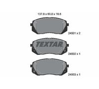 Brake Pad Set For Disc Brake Front 137.9mm Width Fits Hyundai Kia TEXTAR 2450101