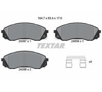 Brake Pads Full Set Of 4 Front With Accessories 2459701 Textar Hyundai Kia