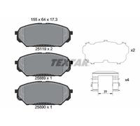 Textar 2511901 Front Axle Disc Brake Pad Set Fits Hyundai