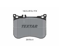 Textar Front Brake Pads Set for Mercedes-Benz OEM Replacement 2517903 - Hat Free