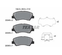 TEXTAR Original brake pad set, disc brake front axle
