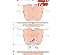 FRONT BRAKE PAD SET GDB1674 TRW I