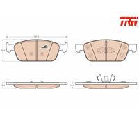 FRONT BRAKE PAD SET GDB2009 TRW I