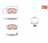 FRONT BRAKE PAD SET GDB3626 TRW I