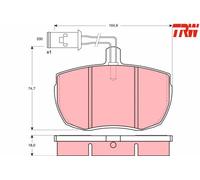 FRONT BRAKE PAD SET GDB789 TRW I