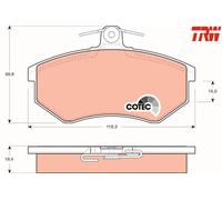 FRONT BRAKE PAD SET GDB826 TRW I