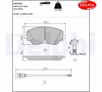 FRONT BRAKE PAD SET LP3733 DELPHI I