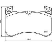 P44029 Front Brake Pad Set 4x Pads Prepared For Wear Indicator Braking By Brembo